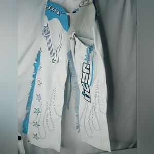 Icon Kitty Motorcycle Street Bike Leather Chaps Size S